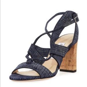 Blue Denim Jimmy Choo 'Margo' Sandals, Size 36.5 (6)